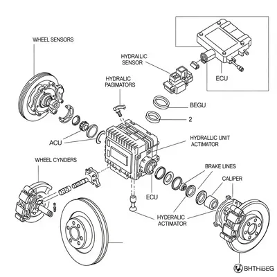 اجزای شریک در ترمز ABS