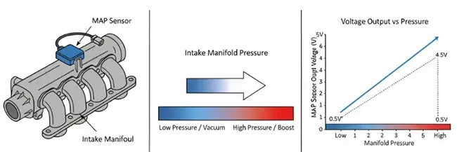 عملکرد سنسور مپ