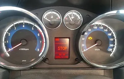 چراغ چک روشن