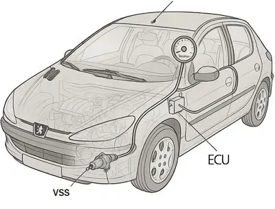 وضعیت سنسور سرعت در ماشین