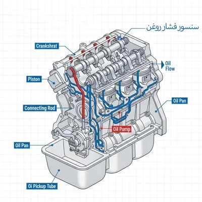 موقعیت سنسور روغن