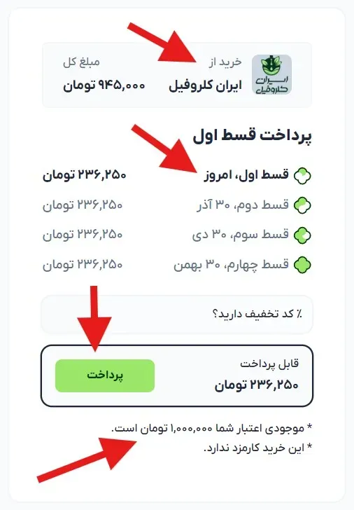 نمایش وضعیت در ترب پی